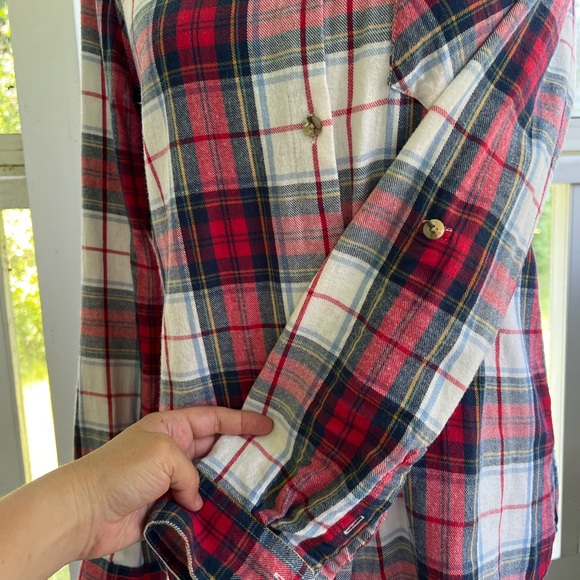 Miami Plaid Casual Button Down Women’s Shirt - Picture 5 of 7